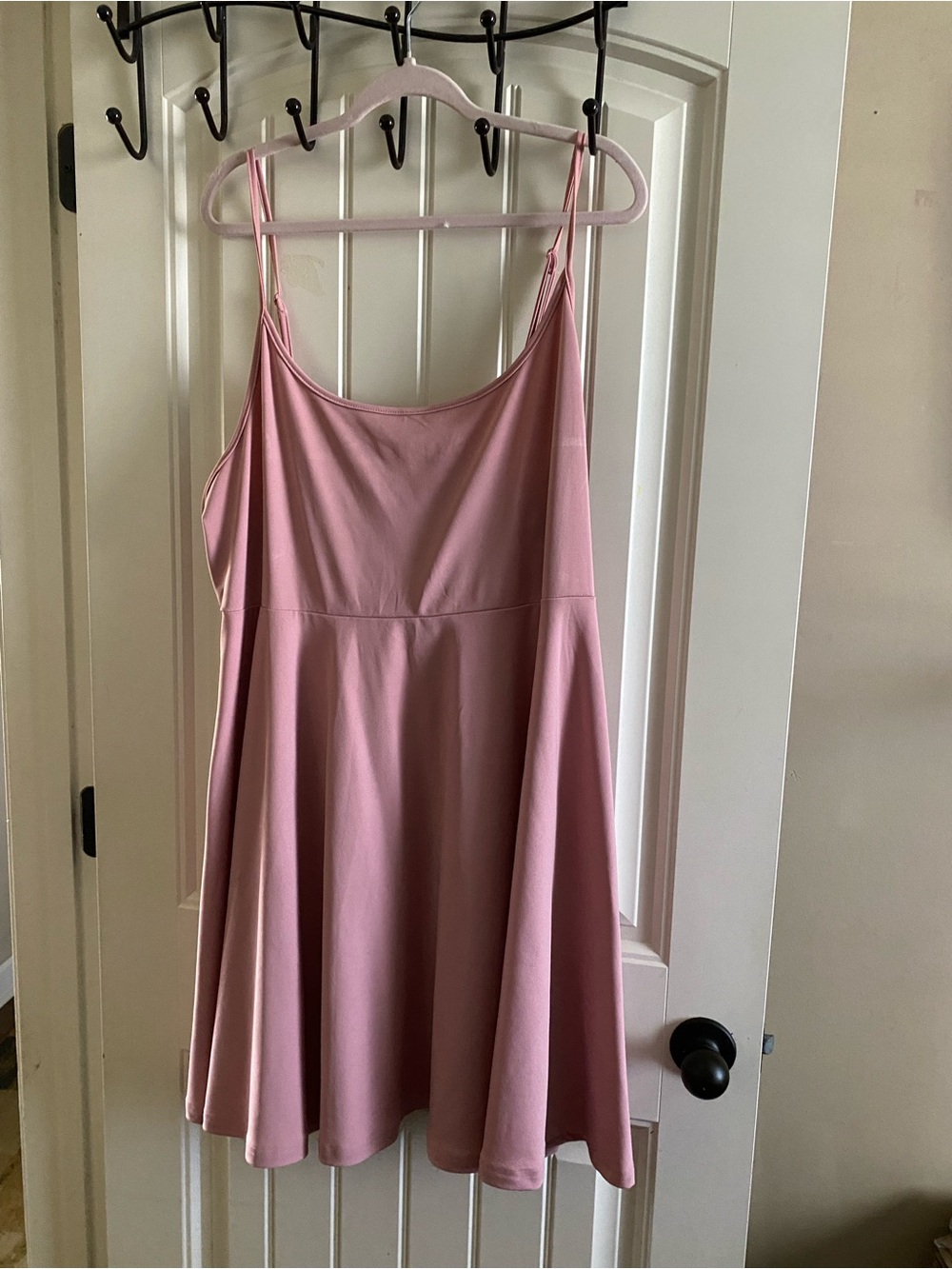 Blush Pink Spaghetti Strap Swing Dress